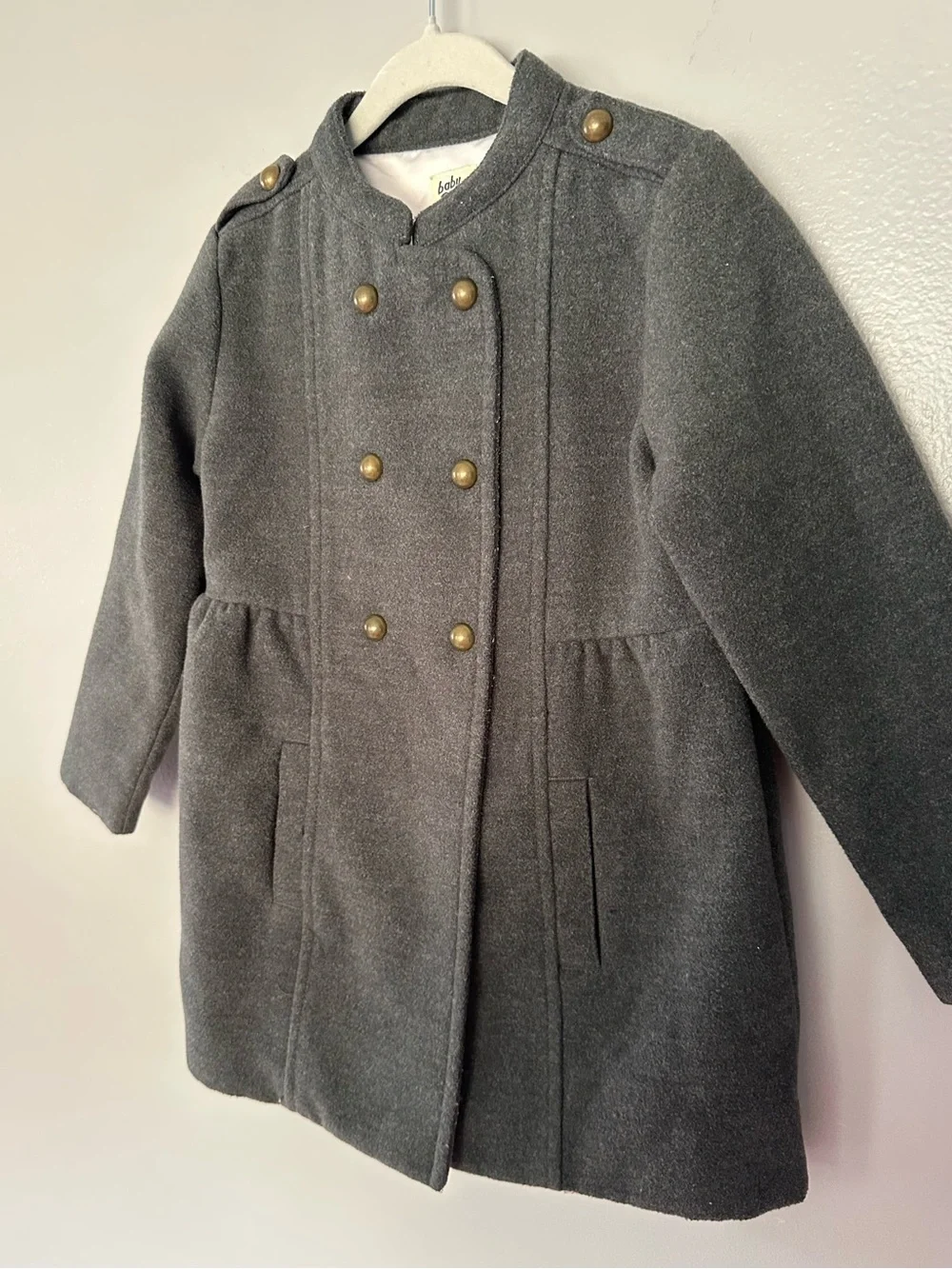 Baby B’gosh Girls 5T Double Breasted Grey Coat